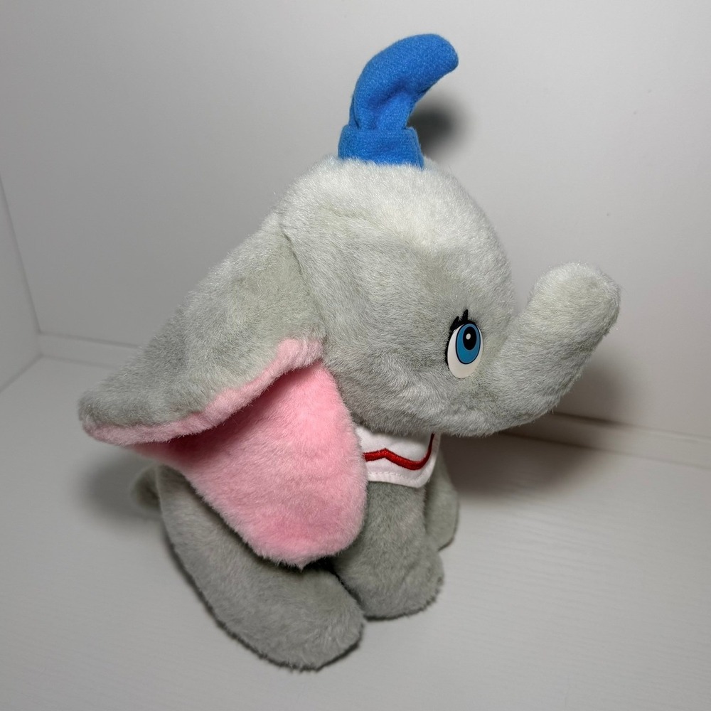 Vintage 80s Disney Dumbo Plush Disneyland Walt Disney World 9.5 inch Collectible - Picture 5 of 8